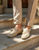 Saint Monaco Suede Loafers Beige