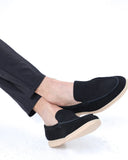 Saint Monaco Suede Loafers Black