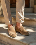 Saint Monaco Suede Loafers Caramel