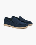 Saint Monaco Suede Loafers Marine Blue